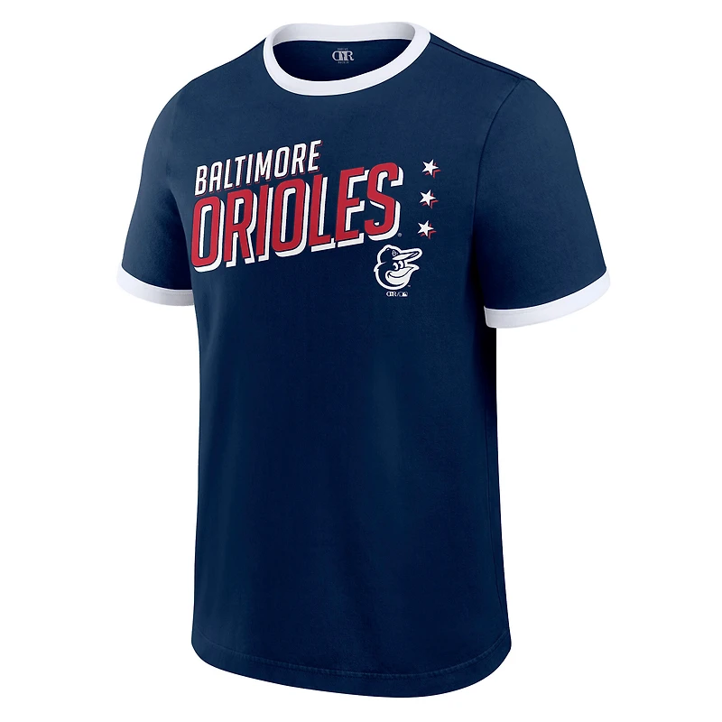 Men's Darius Rucker Collection by Fanatics Navy Baltimore Orioles Americana Washed Ringer T-Shirt