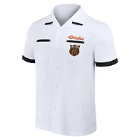 Collection Darius Rucker pour homme par Fanatics White Chemise boutonnée Baltimore Orioles Bowling