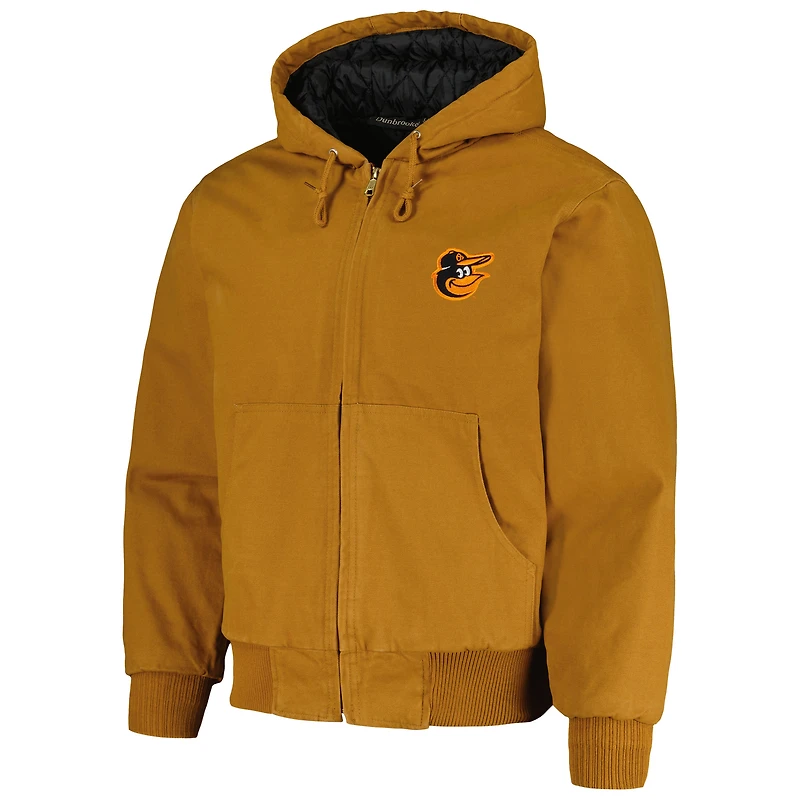 Men's Dunbrooke Brown Baltimore Orioles Dakota Work Full-Zip Hoodie Jacket