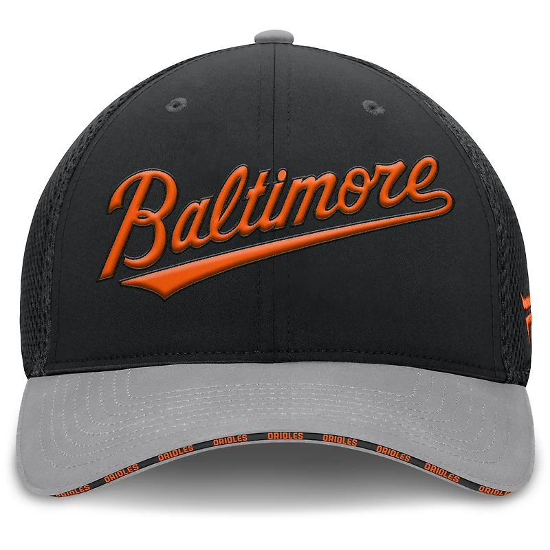 Men's Fanatics Black/Gray Baltimore Orioles Pennant Flex Hat