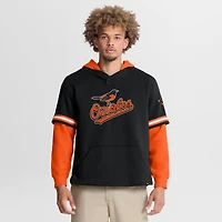 Men's Fanatics Black/Orange Baltimore Orioles Oversized Fire Speed​ Layered Hoodie
