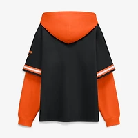 Men's Fanatics Black/Orange Baltimore Orioles Oversized Fire Speed​ Layered Hoodie