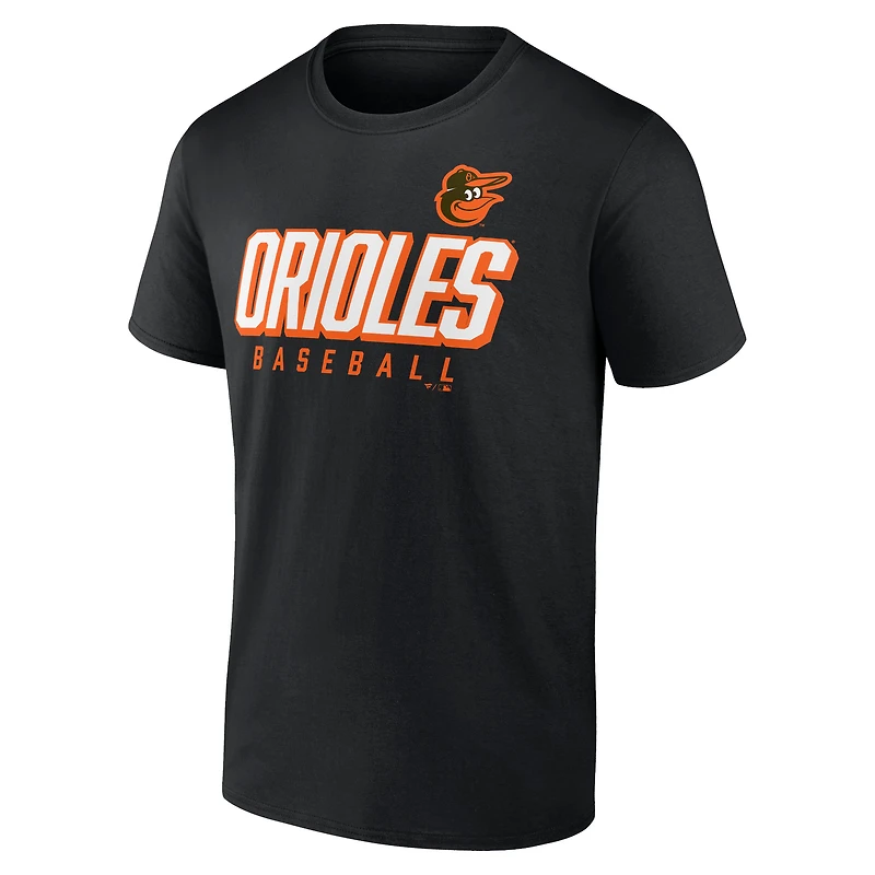 Men's Fanatics Black/Orange Baltimore Orioles Player Pack T-Shirt Combo Set