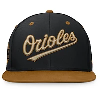 Men's Fanatics Black/Tan Baltimore Orioles Splinter Fitted Hat