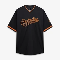 T-shirt à col en V texturé noir Fanatics Baltimore Orioles pour hommes, grandes tailles