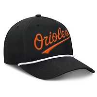 Men's Fanatics Black Baltimore Orioles Clubhouse Foul Ball A-Frame Adjustable Hat