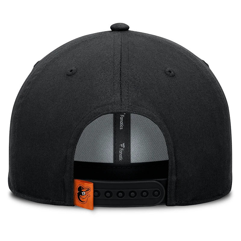 Casquette ajustable en forme de A Clubhouse Baltimore Orioles Fanatics pour homme, noire