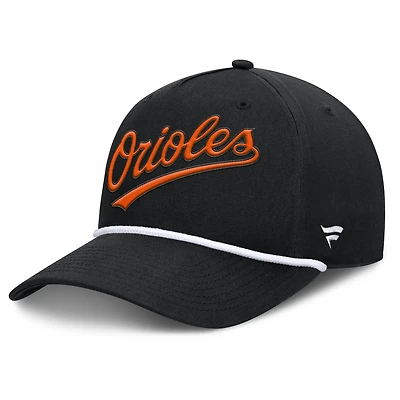 Men's Fanatics Black Baltimore Orioles Clubhouse Foul Ball A-Frame Adjustable Hat