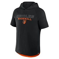 T-shirt à capuche raglan Fanatics pour homme, noir, Baltimore Orioles Clubhouse Optimal Play