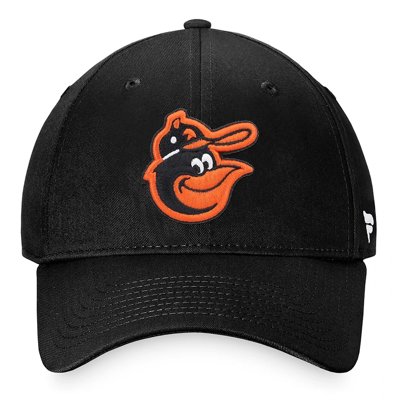 Men's Fanatics  Black Baltimore Orioles Cooperstown Collection Core Adjustable Hat