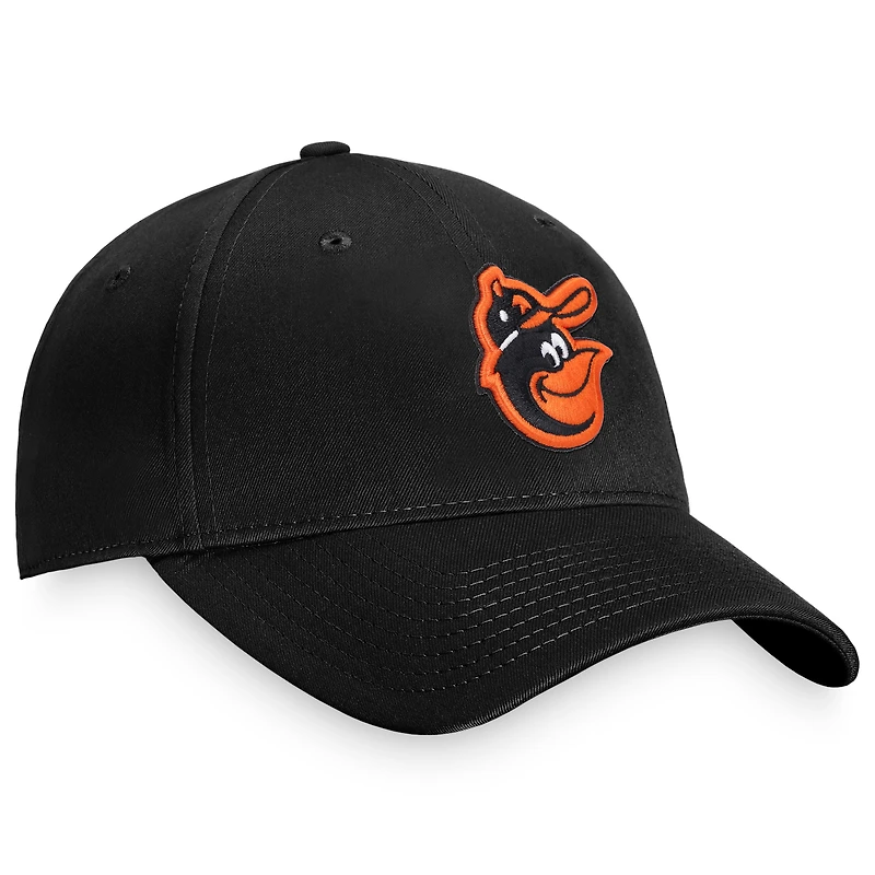 Men's Fanatics  Black Baltimore Orioles Cooperstown Collection Core Adjustable Hat