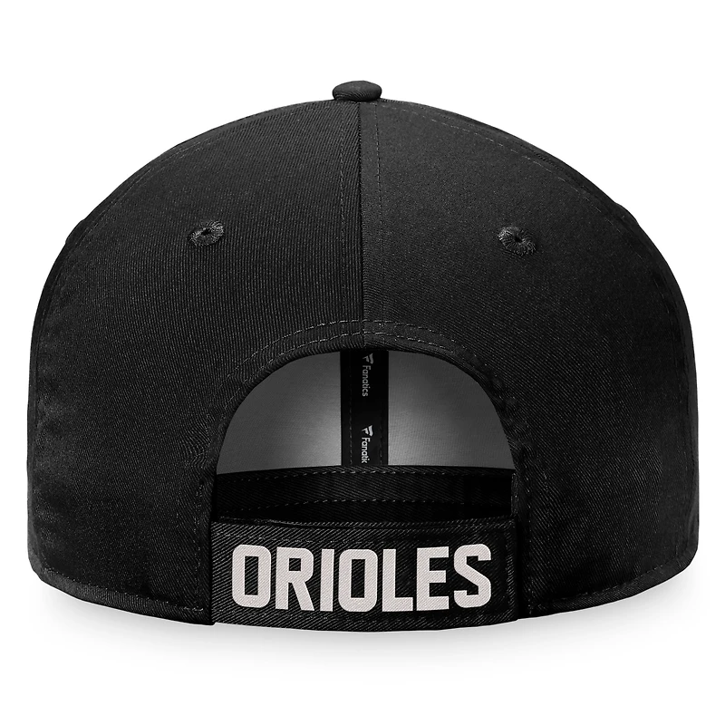 Men's Fanatics  Black Baltimore Orioles Cooperstown Collection Core Adjustable Hat