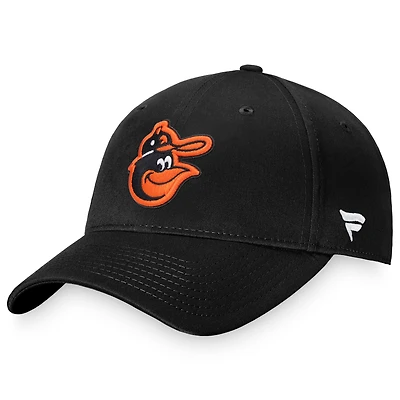 Men's Fanatics  Black Baltimore Orioles Cooperstown Collection Core Adjustable Hat