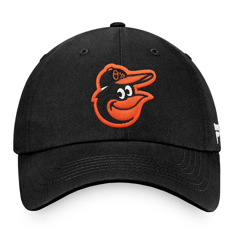 Casquette réglable Fanatics noire Baltimore Orioles Core pour hommes
