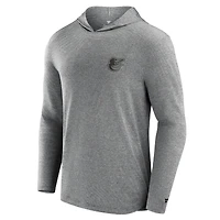 Men's Fanatics Black Baltimore Orioles Front Office Tech Lightweight Hoodie T-Shirt