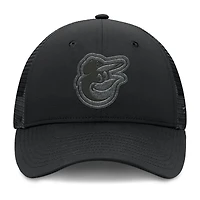 Men's Fanatics Black Baltimore Orioles Launch Adjustable Trucker Hat