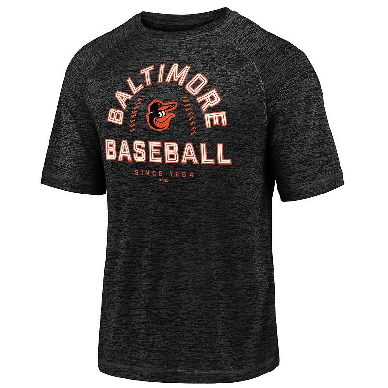 Men's Fanatics Black Baltimore Orioles Line Up Primary Threat Striated T-Shirt