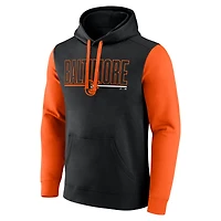 Men's Fanatics Black Baltimore Orioles Outline Fleece Pullover Hoodie