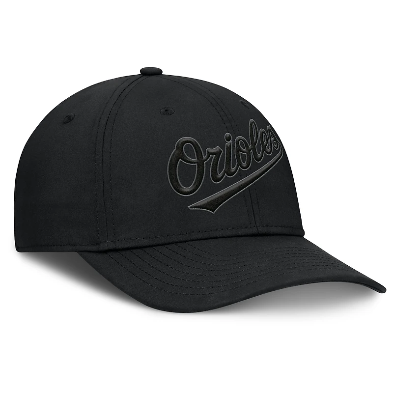 Casquette Overpower Flex noire Fanatics pour homme des Baltimore Orioles