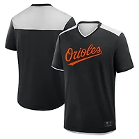 T-shirt noir à col en V pour homme Fanatics des Orioles de Baltimore