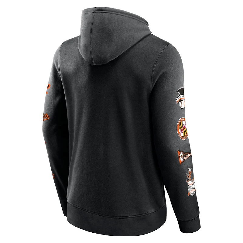 Men's Fanatics Black Baltimore Orioles Wild Winner Pullover Hoodie