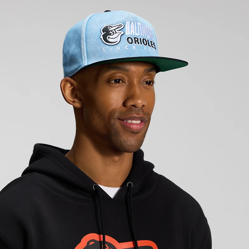 Men's Fanatics  Denim Baltimore Orioles Twinbill Snapback Hat