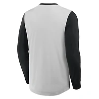 Men's Fanatics Gray/Black Baltimore Orioles Clubhouse Long Sleeve Henley Shirt