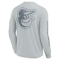 Men's Fanatics  Gray Baltimore Orioles Elements Strive Long Sleeve T-Shirt