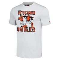 Men's Homage Adley Rutschman Gray Baltimore Orioles Caricature Player Tri-Blend T-Shirt