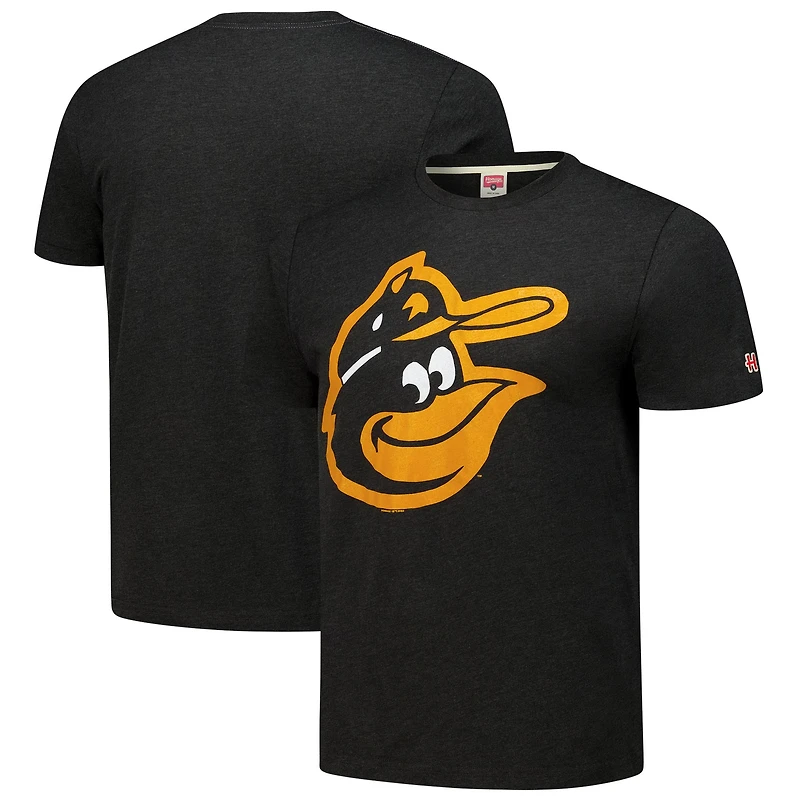 T-shirt triple mélange avec logo dessiné à la main, hommage aux Orioles de Baltimore, collection Cooperstown, noir pour hommes