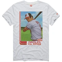 T-shirt hommage pour homme Cal Ripken Jr. Ash Baltimore Orioles 1982 Topps Baseball Card Player