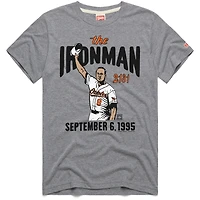 Men's Homage Cal Ripken Jr. Gray Baltimore Orioles Graphic Player T-Shirt