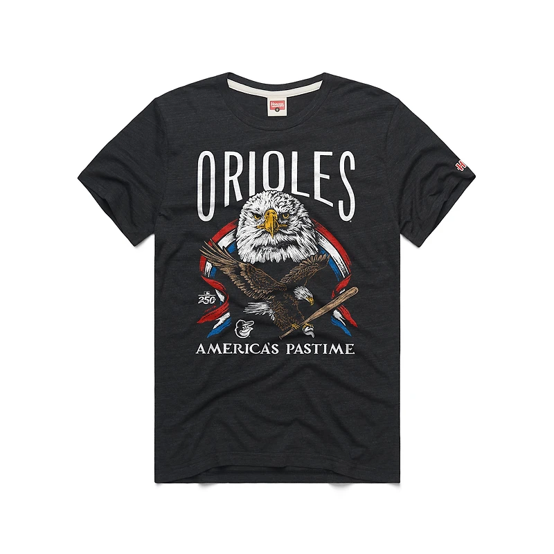 T-shirt homme Homage Charcoal Baltimore Orioles America's Pastime Tri-Blend