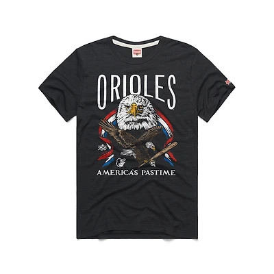 Men's Homage Charcoal Baltimore Orioles America's Pastime Tri-Blend T-Shirt