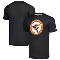 T-shirt tri-mélange avec logo dessiné à la main de collection Cooperstown des Orioles Baltimore, charbon bois Hommage pour hommes