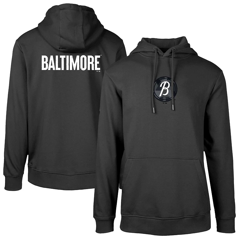 Men's Levelwear Black Baltimore Orioles City Connect Podium Core 2.0 Pullover Hoodie