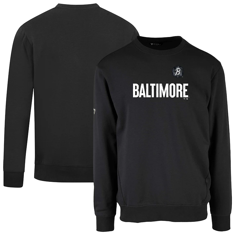 Men's Levelwear Black Baltimore Orioles City Connect Zane Core Logo Pullover Sweatshirt