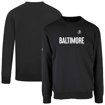 Men's Levelwear Black Baltimore Orioles City Connect Zane Core Logo Pullover Sweatshirt