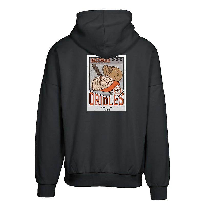 Sweat à capuche noir Baltimore Orioles Contact Pro Card pour homme Levelwear