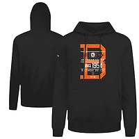 Sweat à capuche noir effet vieilli Podium Acumen pour homme de la collection Cooperstown des Baltimore Orioles Levelwear