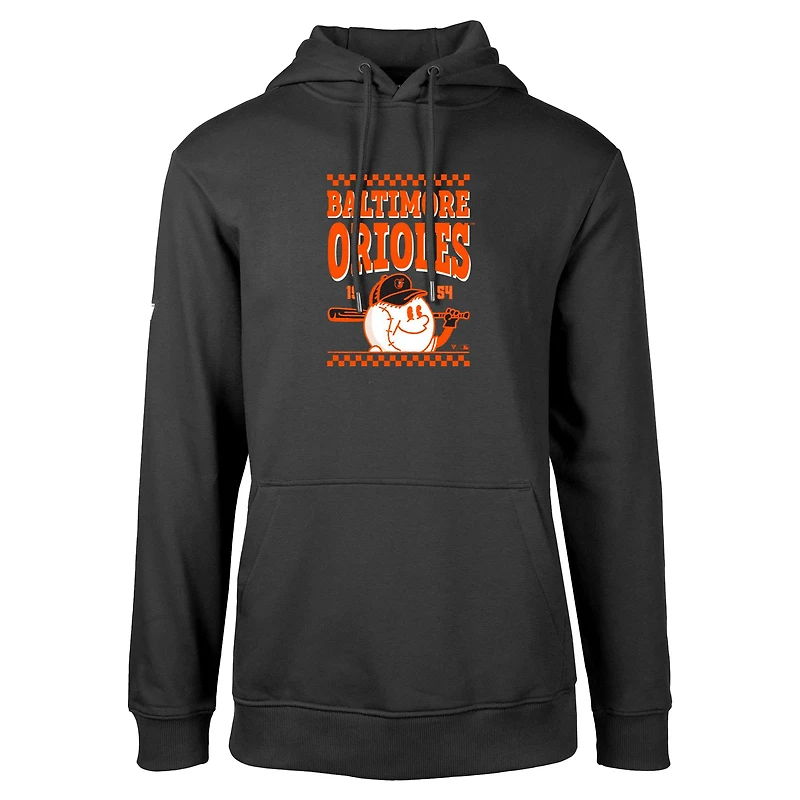 Sweat à capuche noir pour homme Levelwear Baltimore Orioles Podium Inaugural