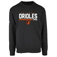 Men's Levelwear Black Baltimore Orioles Zane Fleece Pullover Sweatshirt