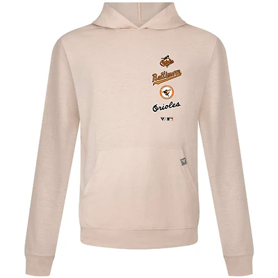 Men's Levelwear Cream Baltimore Orioles Base Line Pullover Hoodie