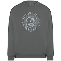 Men's Levelwear Gray Baltimore Orioles Luxe Signature Grain Pullover Sweatshirt