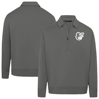 Men's Levelwear Gray Baltimore Orioles Luxe Signature Quarter-Zip Pullover