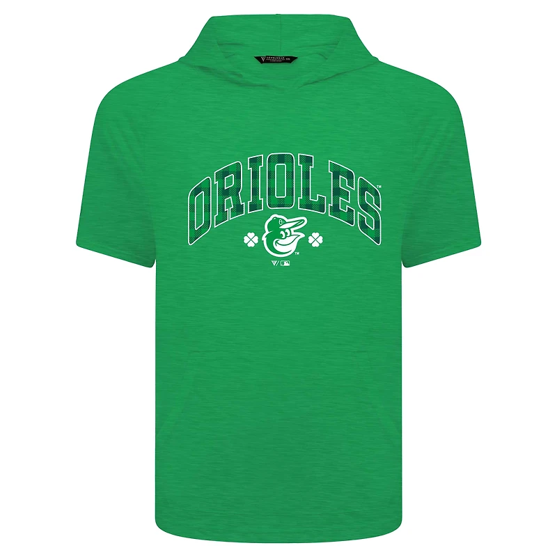 Men's Levelwear Green Baltimore Orioles St. Patrick's Day Phase Plaid Short Sleeve T-Shirt Hoodie