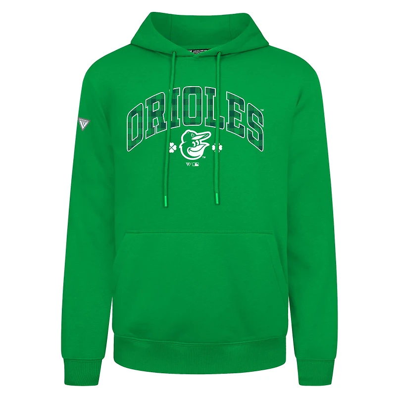 Sweat à capuche carreaux vert Baltimore Orioles St. Patrick's Day Podium pour homme Levelwear