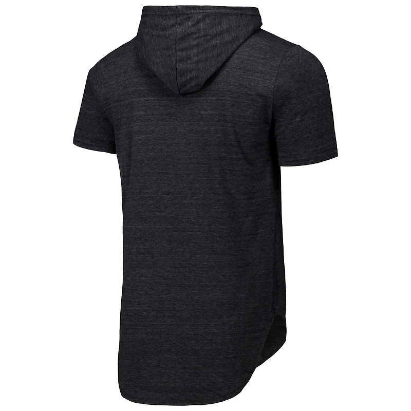T-shirt à capuche en trois mélanges Majestic Threads pour hommes, noir, Baltimore Orioles