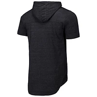 T-shirt à capuche en trois mélanges Majestic Threads pour hommes, noir, Baltimore Orioles