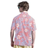 Chemise boutonnée de fête Palm Shade Coral Baltimore Orioles pour homme Margaritaville